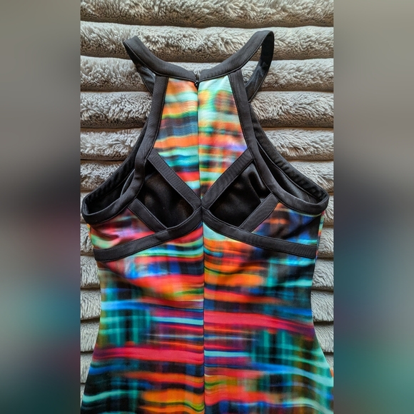 bebe Colorful Halter Mini Dress - Picture 3 of 4